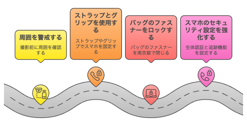 自撮り棒スリの対策