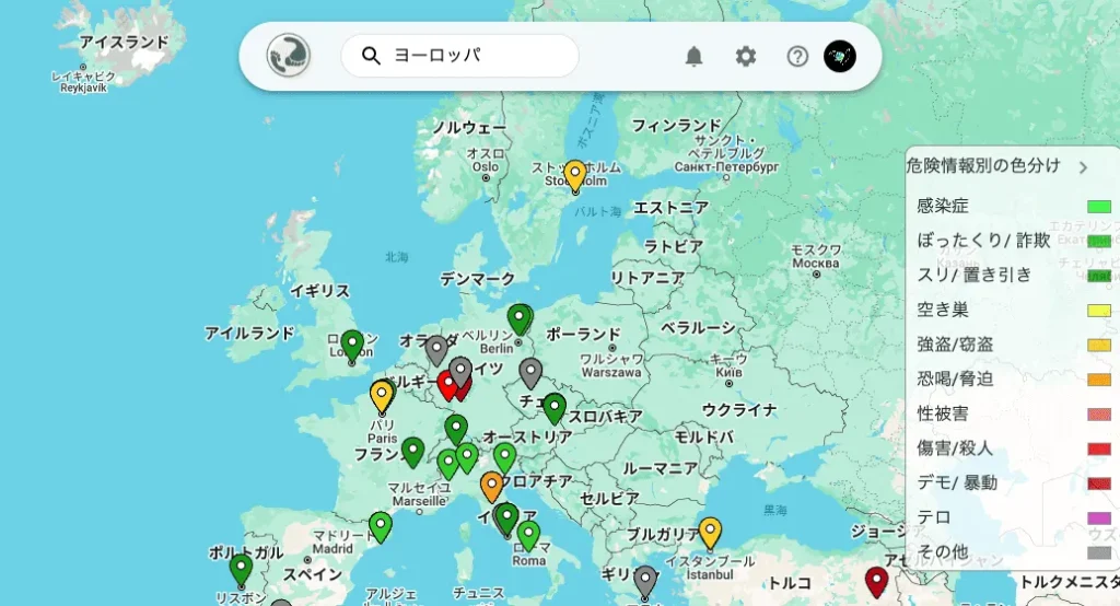 リスクメイトのマップ
