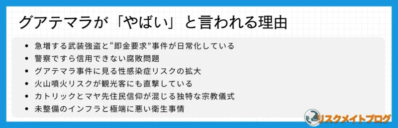 グアテマラがやばいと言われる理由