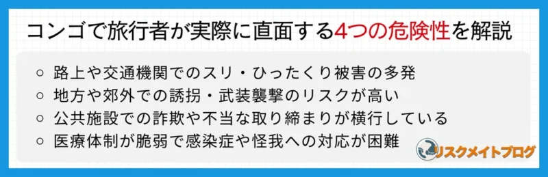 コンゴへの旅行者が危険な理由